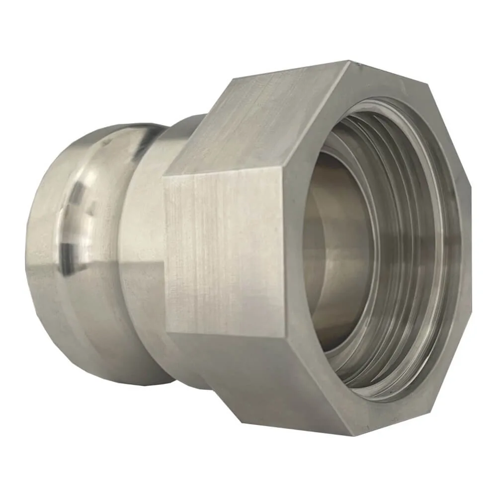 IBC Innengewinde Adapter auf Kamlock Vaterteil, Edelstahl
