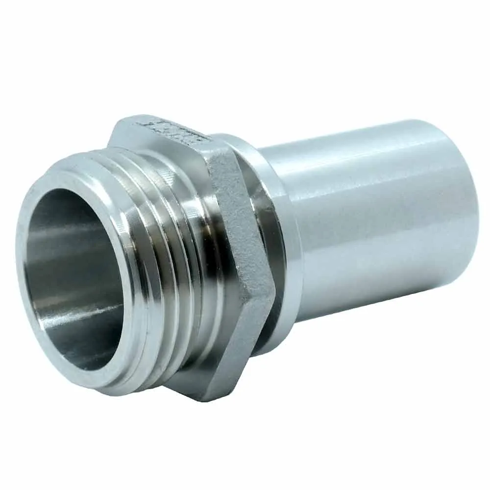 Schalenverschraubung - Schlauchtülle glatt mit Außengewinde, Edelstahl