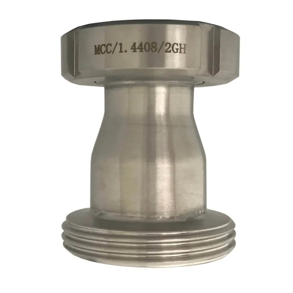 Milchrohrverschraubung Reduzierung Außengewinde auf Kegelstutzen mit Überwurfmutter