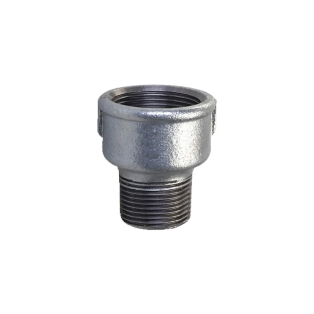 Muffennippel Nr. 246 M4 mit Innen- und Außengewinde, Temperguss verzinkt