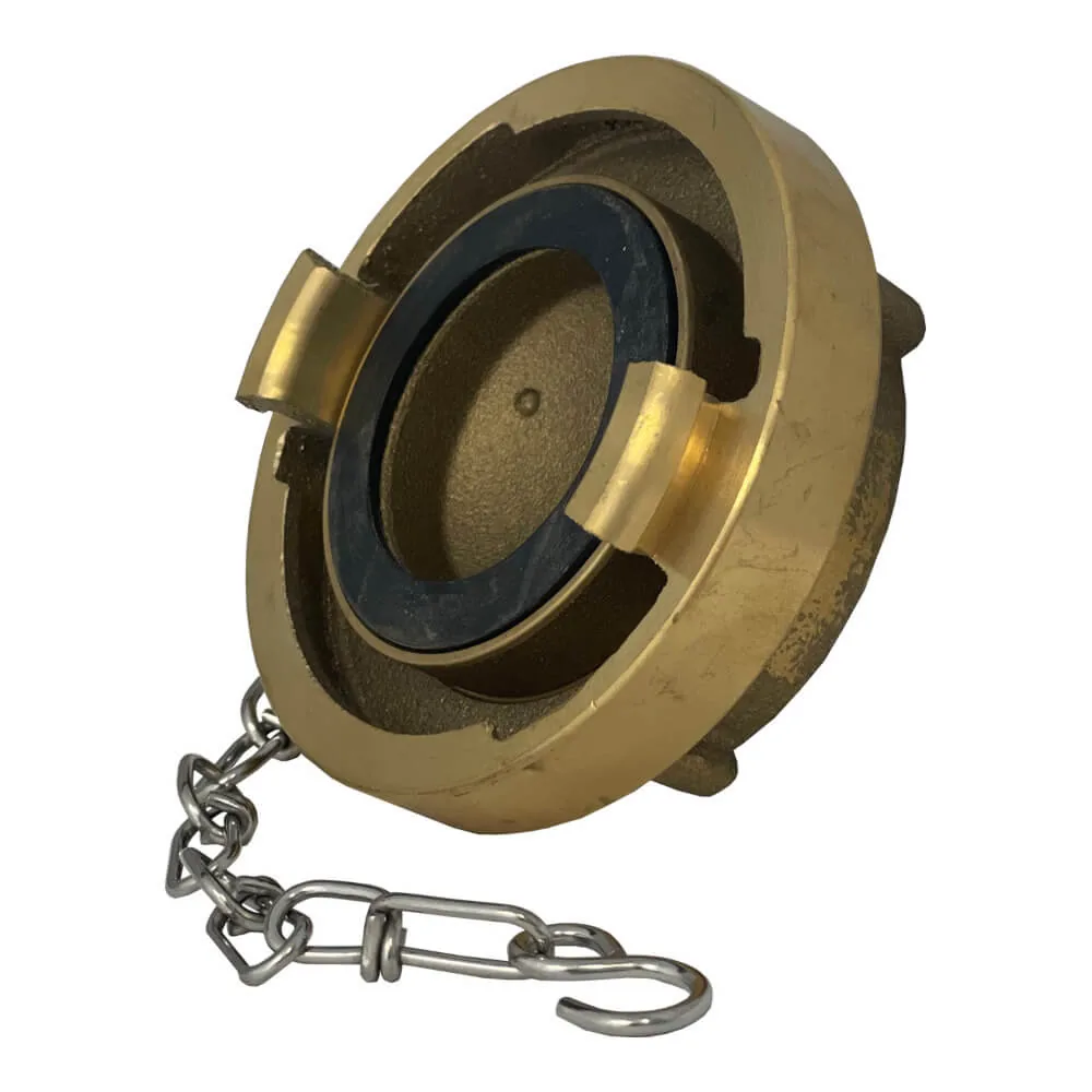 Storz Blindkupplung mit Kette, Messing gegossen