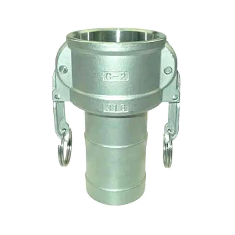 Kamlock Kupplung Typ C Mutterteil mit Schlauchtülle, Edelstahl