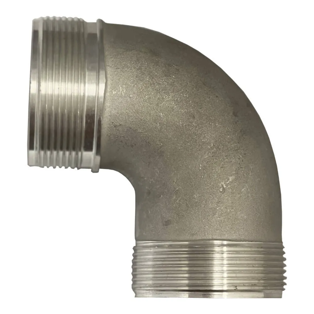 Bogen 90° mit Außengewinde flachdichtend, Aluminium