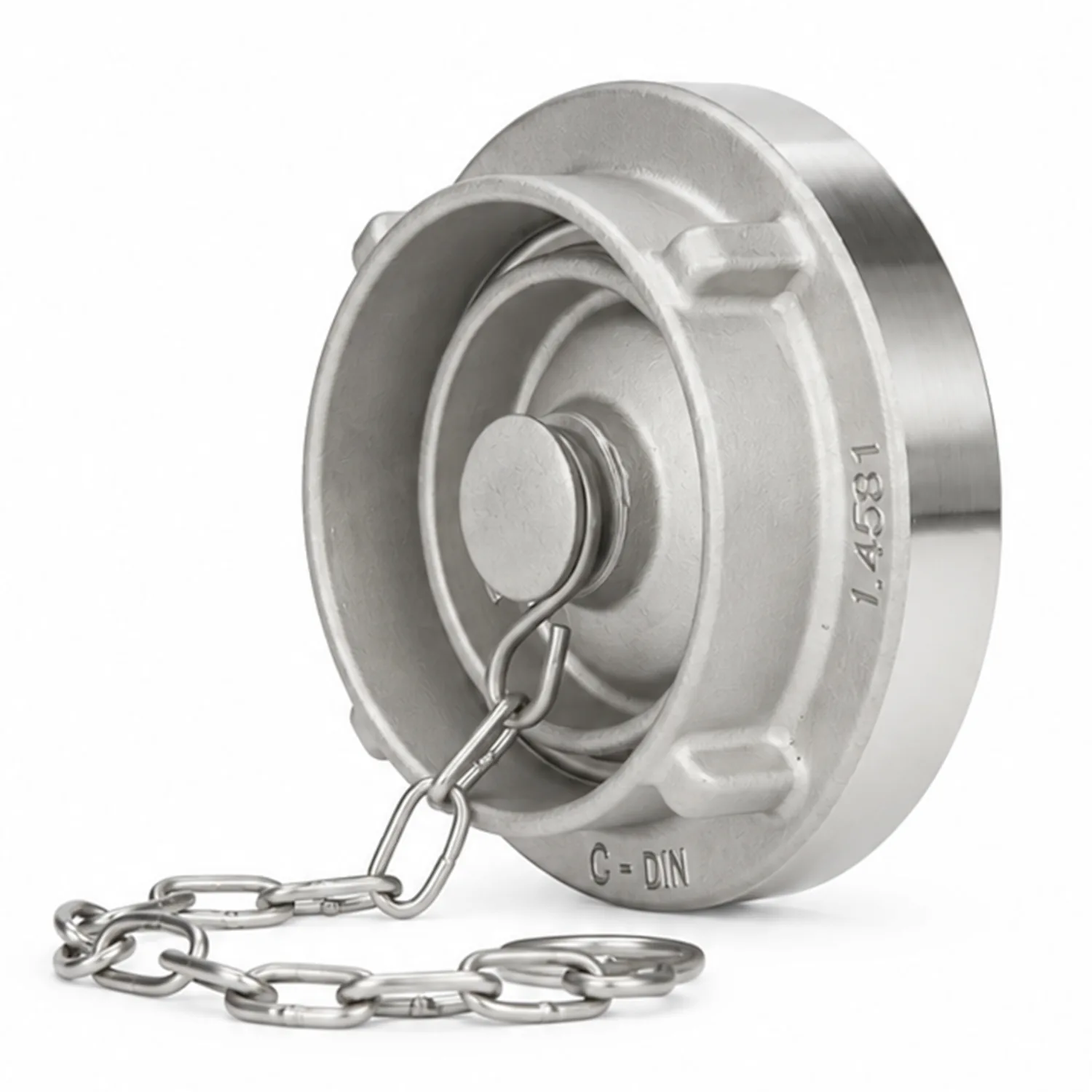 Storz-Blindkupplung mit Kette, Edelstahl