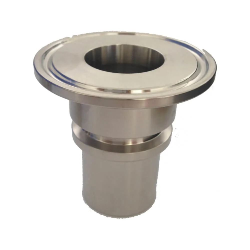 Clamp Kupplung mit glattem Stutzen und Sicherungsbund