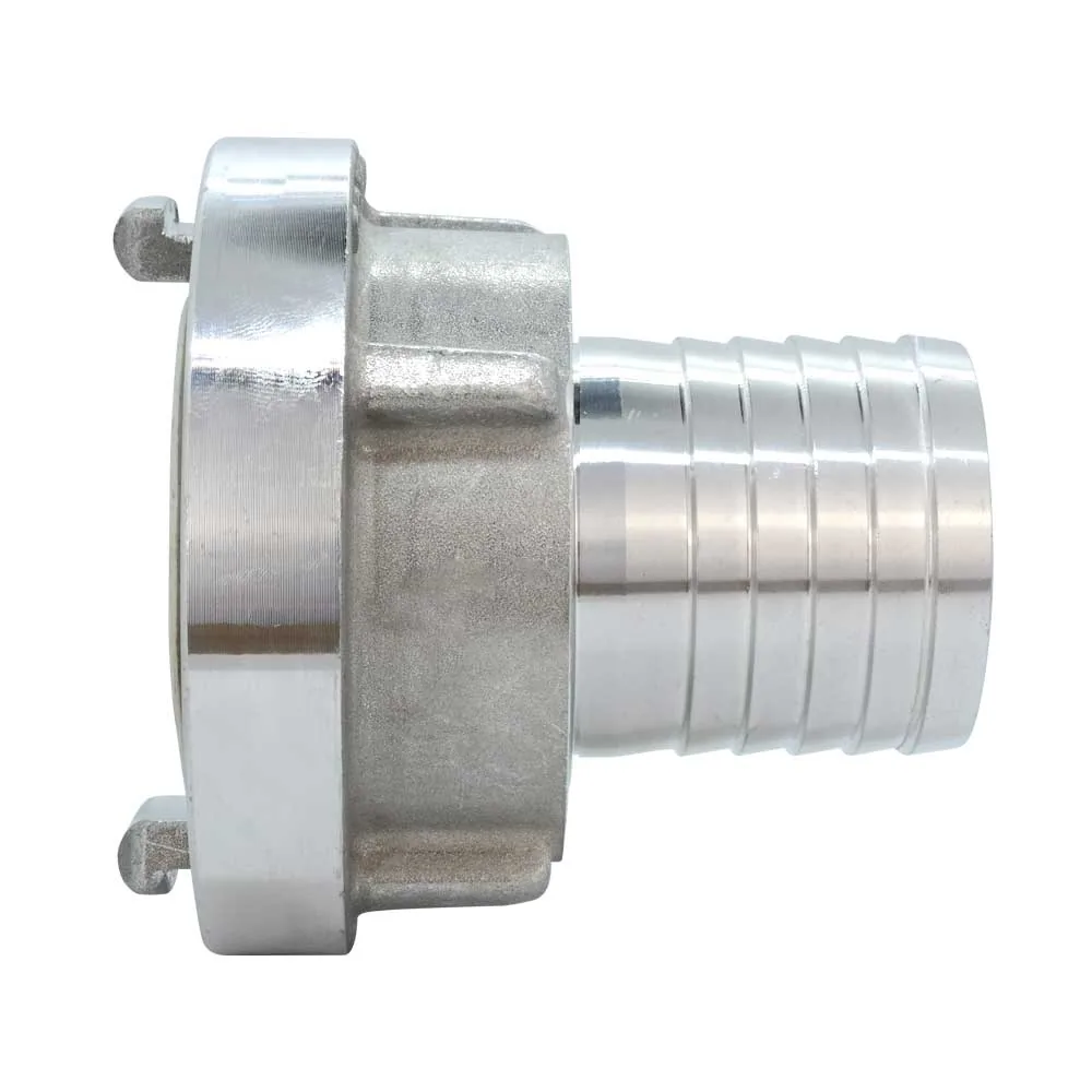 Storz Kupplung mit Schlauchtülle mit Sägezahnprofil, Aluminium geschmiedet