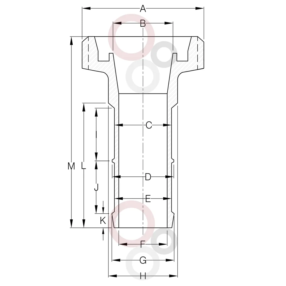 DIN 11851 milchrohr-gewindestutzen-schelleneinband technische Zeichnung 1