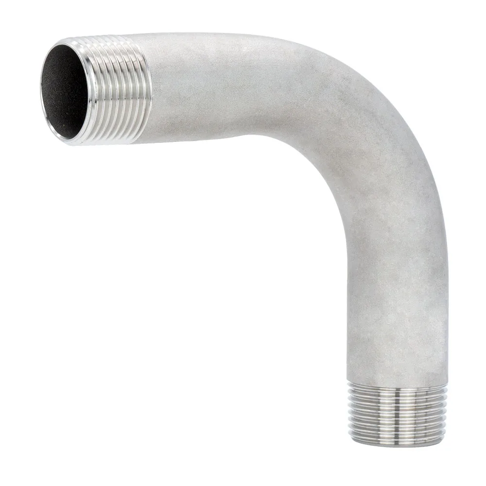 Bogen 90° mit Außengewinde, Edelstahl