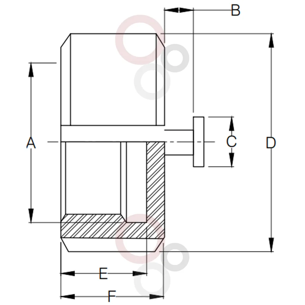 DIN 11851 milchrohr-kappe technische Zeichnung 1