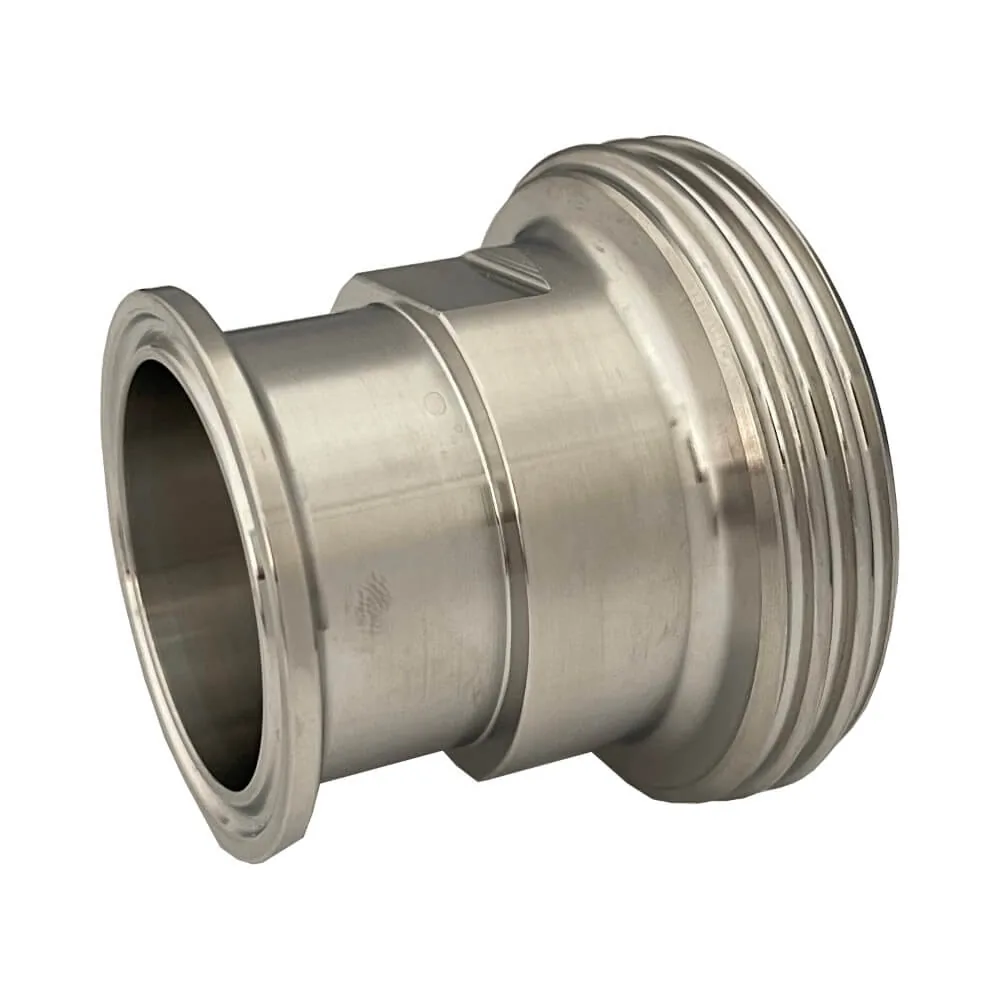 Milchrohr Außengewinde Adapter auf Clamp Teller