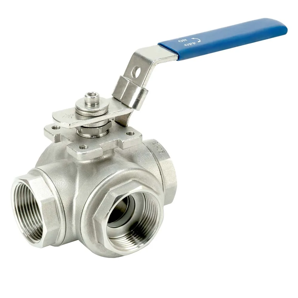 3-Wege Kugelhahn mit T-Bohrung Typ 353 T, Edelstahl