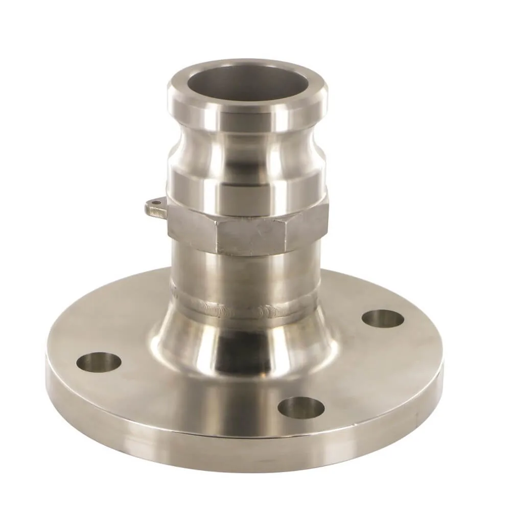 Kamlock Kupplung Vaterteil auf Festflansch PN 10/16, Edelstahl