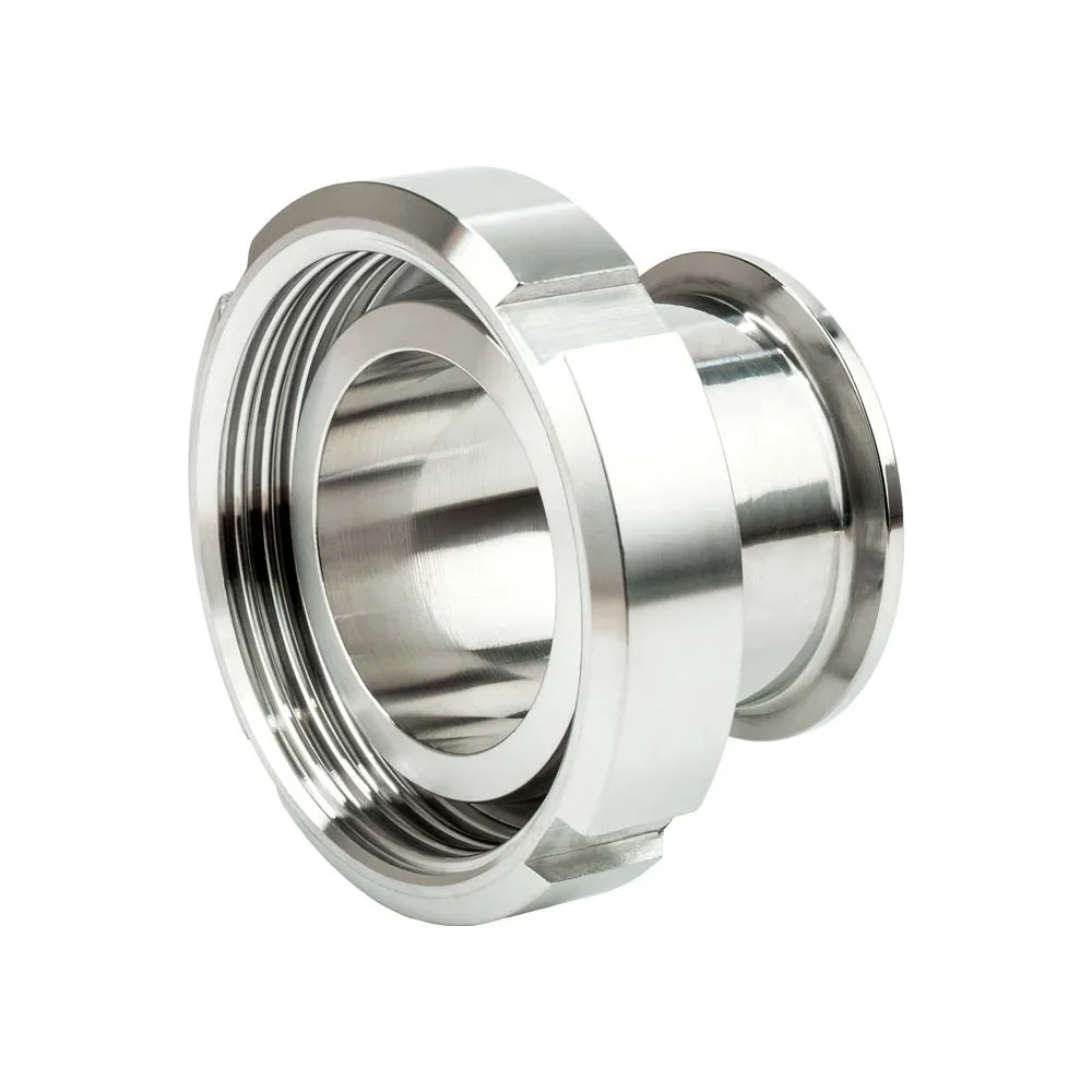 Milchrohr Kegelstutzen mit Überwurfmutter Adapter auf Clamp Teller