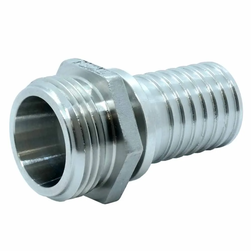 Schalenverschraubung - Schlauchtülle mit Außengewinde, Edelstahl