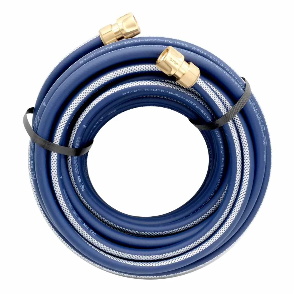 Trinkwasserschlauch FITT PURE mit GEKA plus Trinkwasser Stecksystem mit Wasserstopp | 13 mm, 1/2 Zoll, 25 Meter
