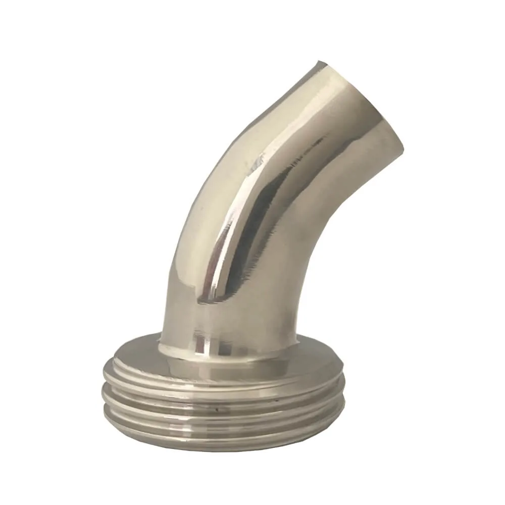Milchrohrverschraubung Bogen 45° Außengewinde mit Anschweißende