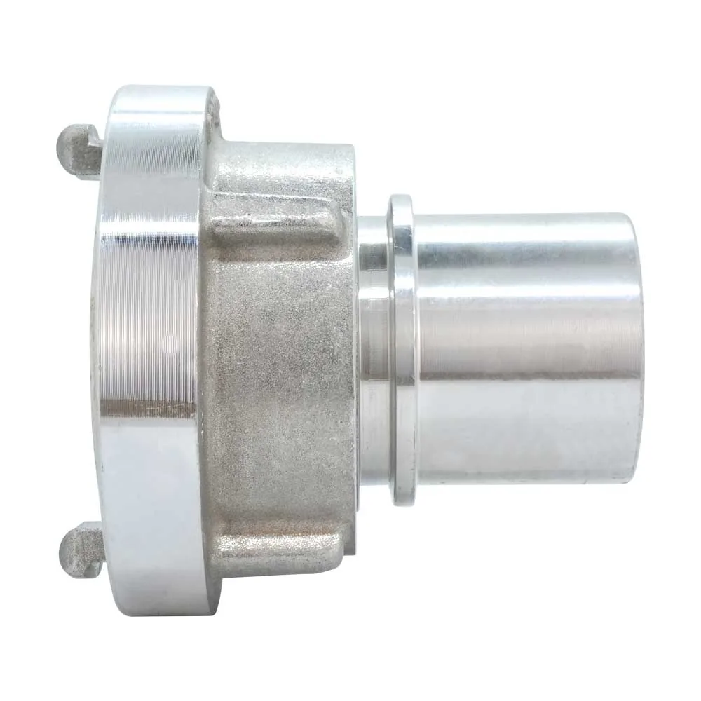 Storz-Kupplung mit glatter Schlauchtülle und Bund, Aluminium geschmiedet