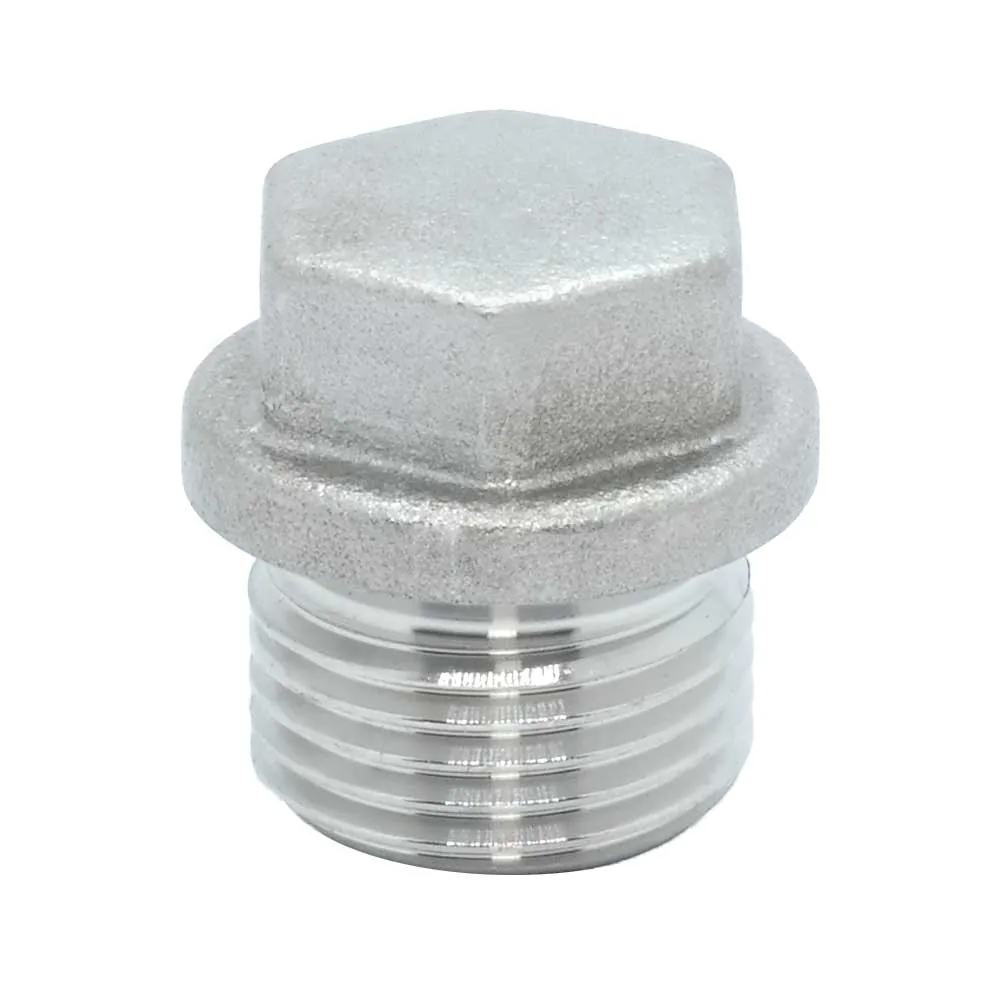 Verschlussschraube DIN 910 mit Bund und Außensechskant, Edelstahl