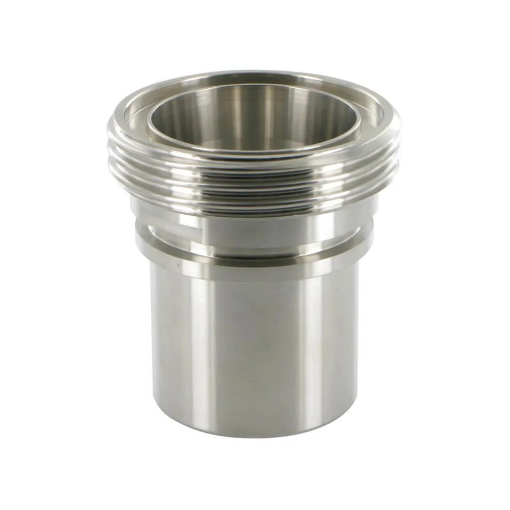 Milchrohrverschraubung Gewindestutzen glatt mit Sicherungsbund und Außengewinde