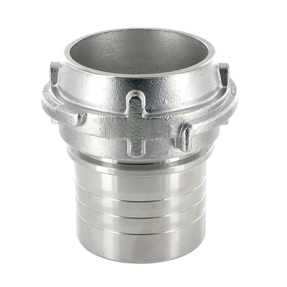 Tankwagenkupplung Typ VK mit gerillter Schlauchtülle, Edelstahl