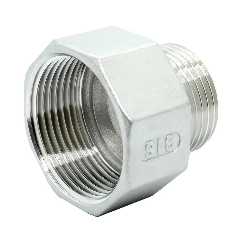 Muffennippel Nr. 246 mit Innen- und Außengewinde, Edelstahl