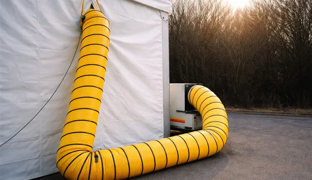 Schläuche für Zeltbeheizung