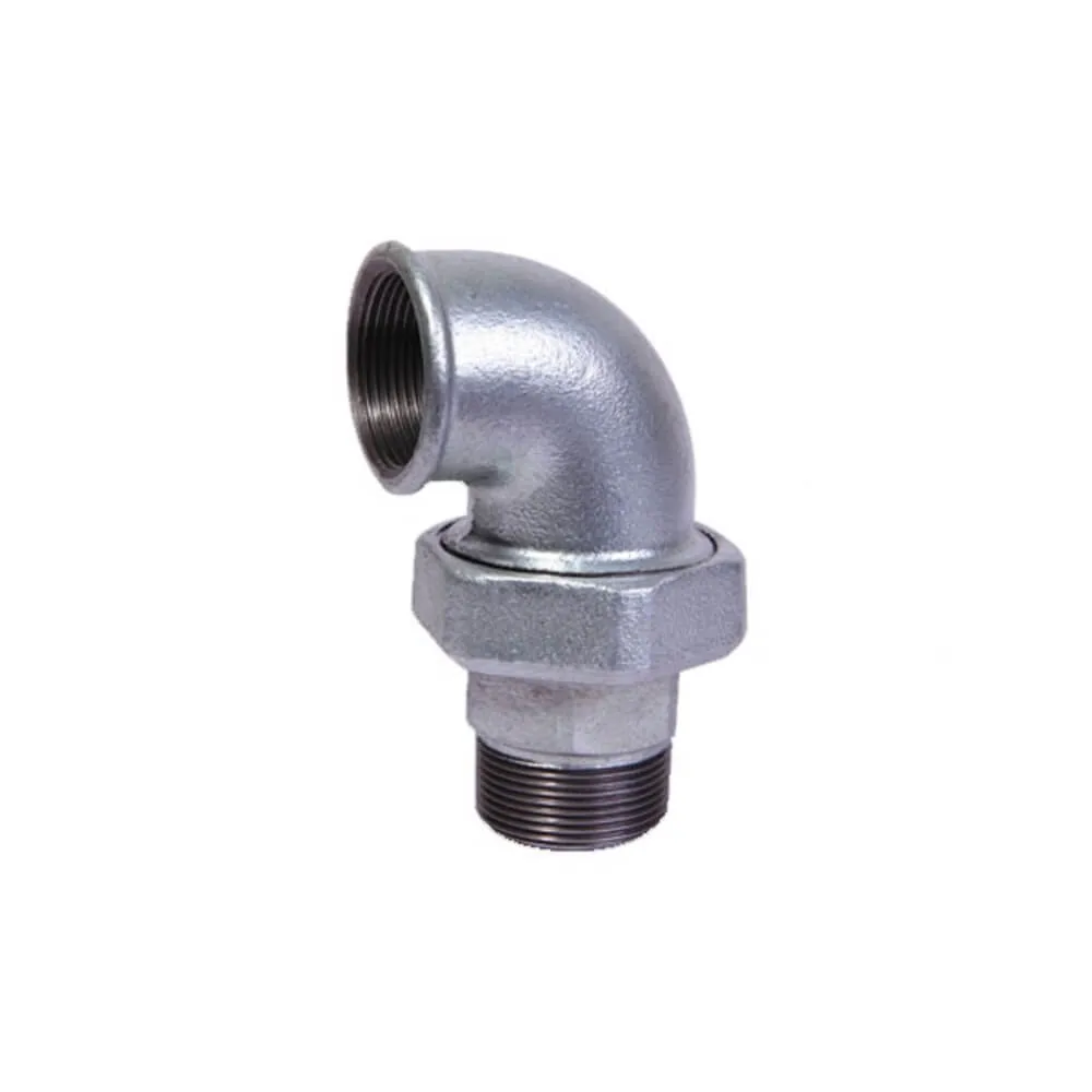 Winkelverschraubung Nr. 98 UA12 mit Innen- und Außengewinde konisch, Temperguss verzinkt