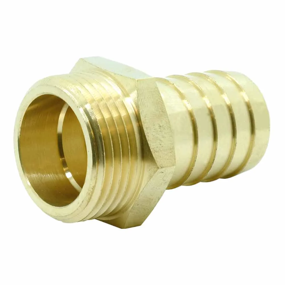 Sechskant Schlauchtülle mit Außengewinde, Messing