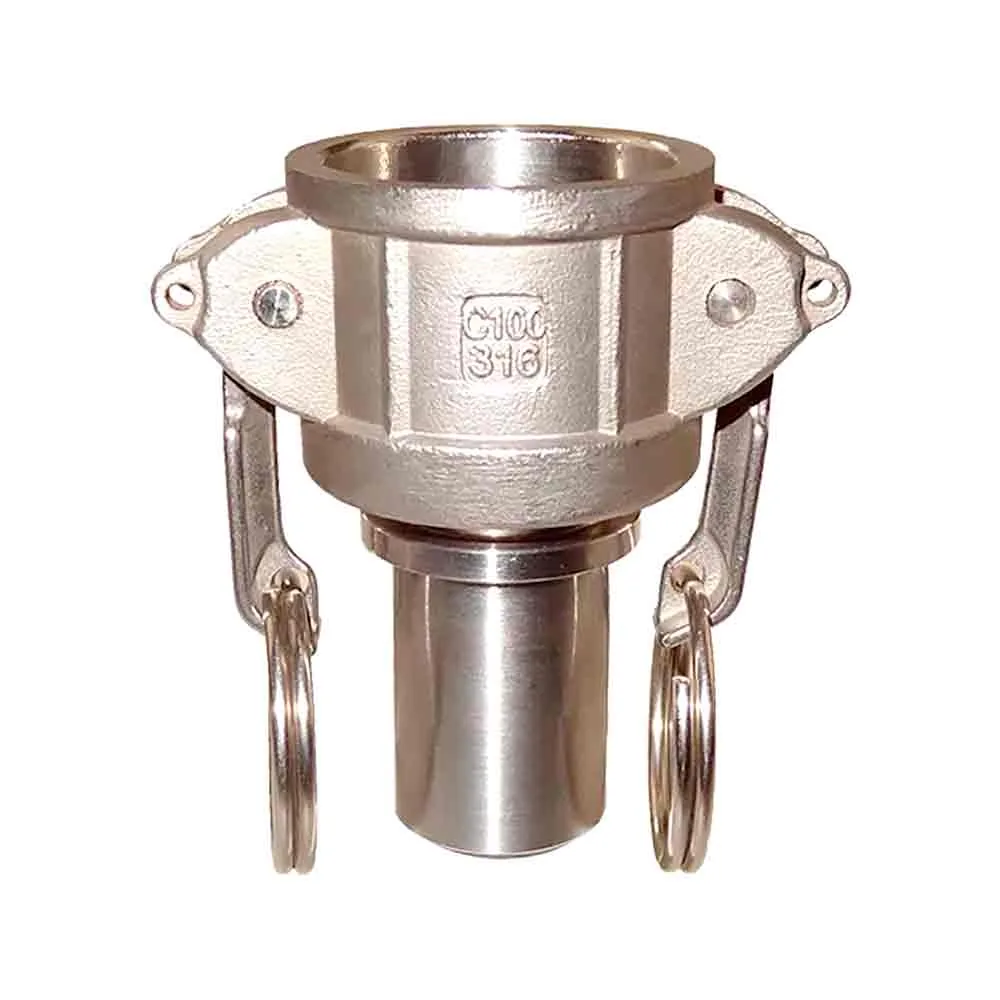 Kamlock Kupplung Typ CC Mutterteil mit Schlauchtülle, Edelstahl