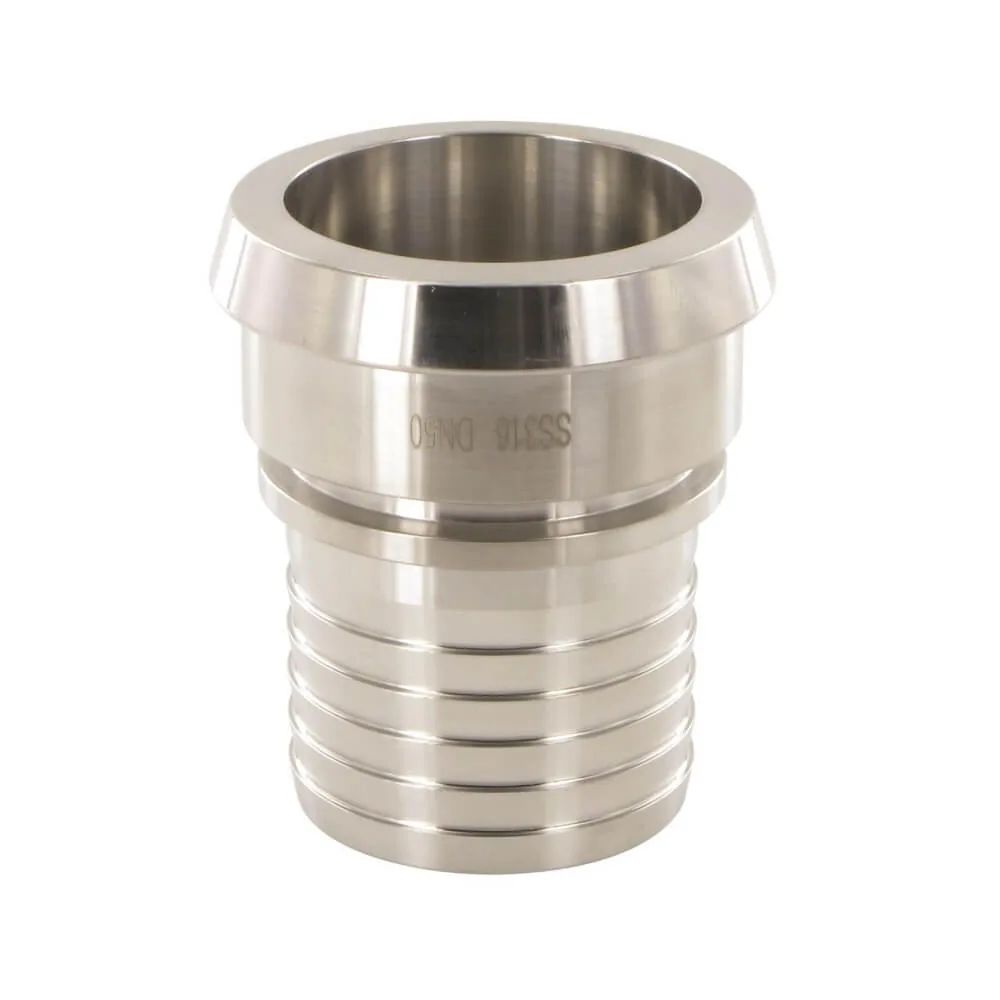 Milchrohrverschraubung Kegelstutzen gerillt mit Sicherungsbund