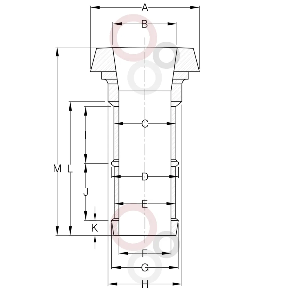 DIN 11851 milchrohr-kegelstutzen-schelleneinband technische Zeichnung 1